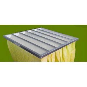 Fully automatic pneumatic five head card cover pressing bag filter machine