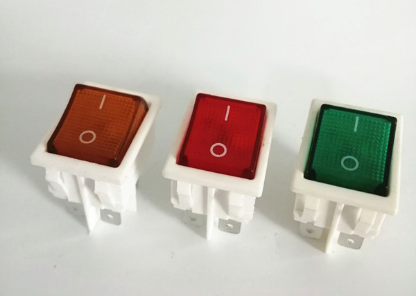 Quality Red Green Yellow And White Boat Rocker Switch With LED Without Screw wholesale