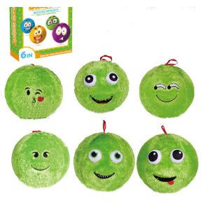 23cm Fuzzy Emoj Hairy Inflatable Ball with Fuzzy Monster Design Age Range 14