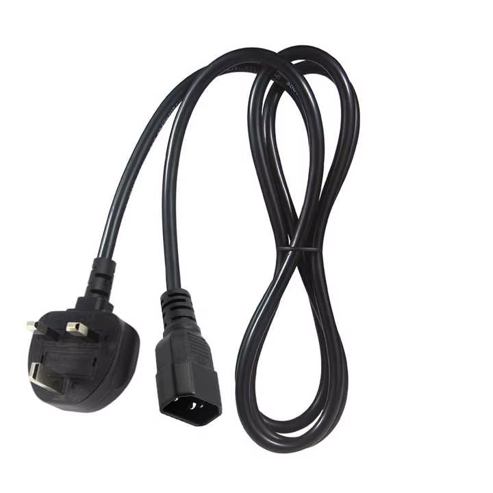 Locking UK Plug to IEC C14 Power Cord 1.8M 10A 250V