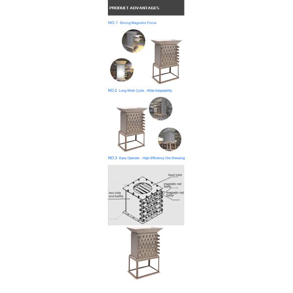 304 Stainless Steel Permanent Magnetic Separator Drawer Magnet 6 Layer