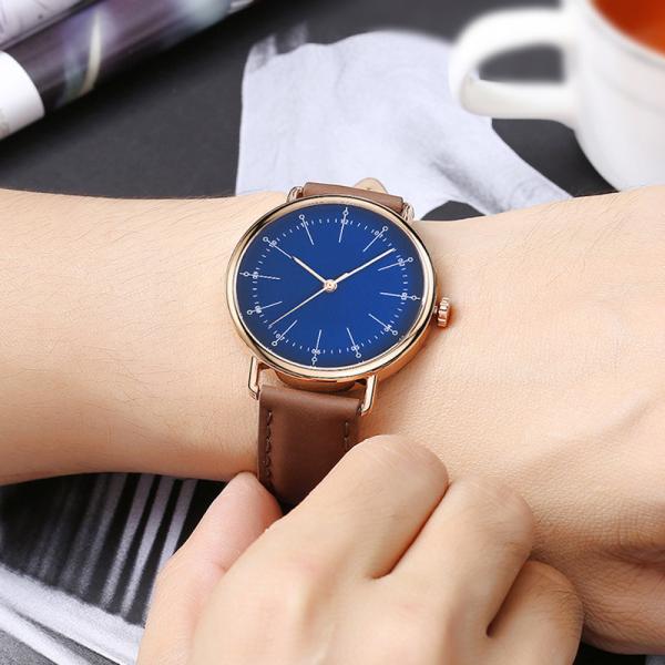 Perimeter 245mm Minimalist Mens Leather Chronograph Watch 3ATM Waterproof