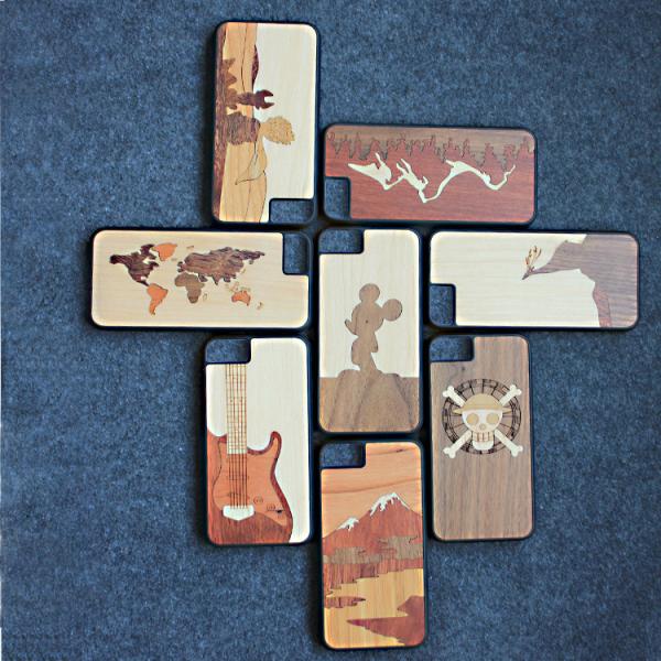 Quality Customized Creative Embossed Real Wooden Cell Phone Covers for iPhone wholesale