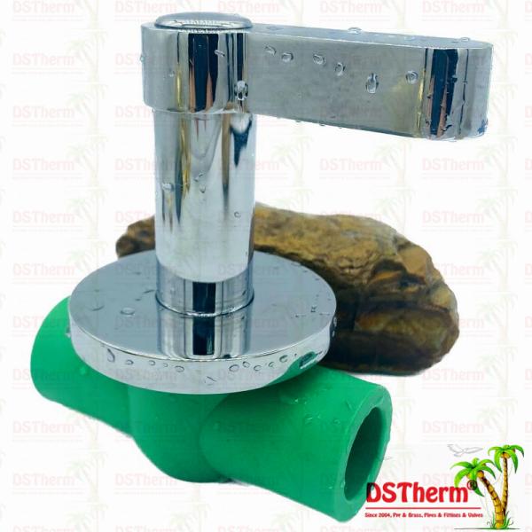 Luxurious Ppr Ball Valve Chrome Plated Handle PPR Ball Valve Brass Ball Valve PN25 High Pressure 20mm 25mm 32mm