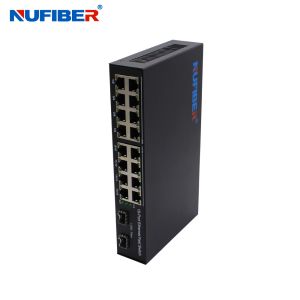 DC12V Gigabit SFP Ethernet Switch 16x10/100/1000M to 2x1000M SFP UTP