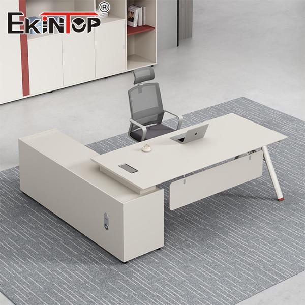 Quality Modern Office Furniture L-Shaped Desk Customizable Acacia Wood Desk wholesale