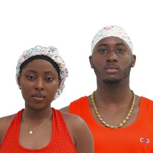 LV Hair Silk Satin Designer OEM Durag And Bonnet Set