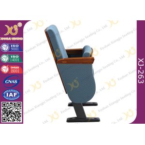Molded Foam Low Back Auditorium Seat Chairs With MDF Writing Pad Spring Return