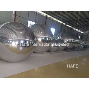 China 6.5ft Inflatable Mirror Ball 2m Silver Color To Meeting Decoration on sale