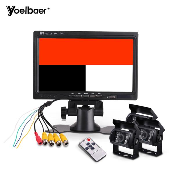 Quality DVD Headrest Monitor Bus Video Systems 24V Car Camera 4 Pin 7 Inch Monitor wholesale