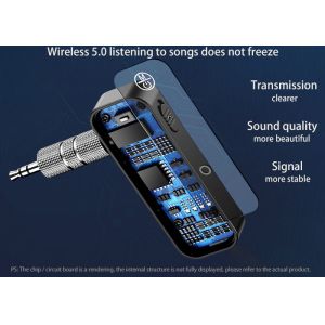 RoHS 2.4GHz Bluetooth Car Kit Aux 0.37OZ Lightweight Bluetooth To Aux Adapter
