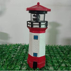 2.0 Volt 27.5cm Garden Lighthouse Rotating Light