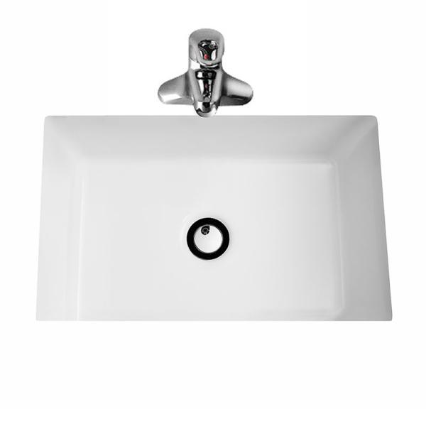 Quality Rectangle WC Under Counter Basin White Ceramics Glazed With overflow wholesale