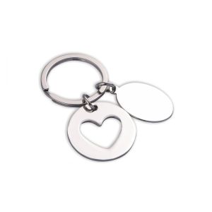 China Round Pendant Heart Shaped Key Holder Multifunction Laser Engraving on sale
