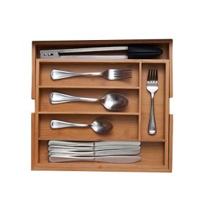 Customized Adjustable Bamboo Storage Drawer Divider Organizer