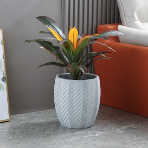 High Durability Powder Coated Fiber Clay Planter For Cottage