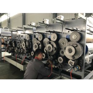 35kw Flexo Printer Slotter Machine 10 Inch Touch Screen Control With Folder