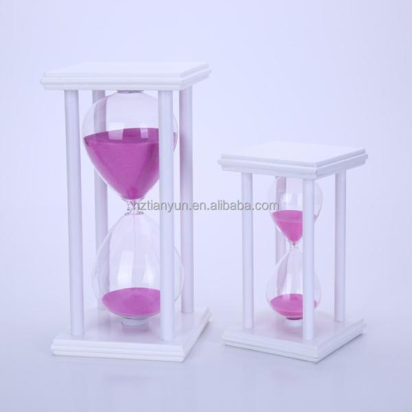 Traditional Wooden Hourglass Sand Clock 30 Minutes Size Customized