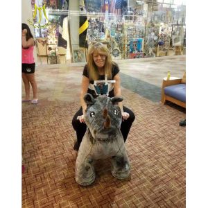 Hansel 2017 electric motorized soft toys coin operated plush ride on furry