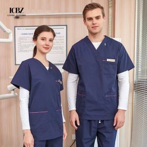 China Gender-Neutral Medical Scrubs Uniform Nurse Jackets for Healthcare Workers on sale