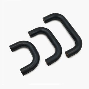 Rubber Small Black Industrial Cabinet Pulls Internal Thread Type