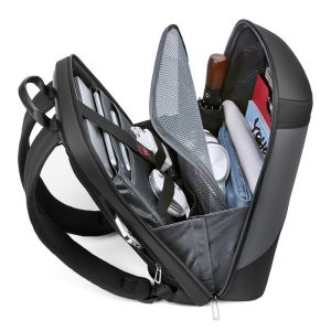 Polyester Black Anti Theft Waterproof Travel Laptop Backpack 20Litre