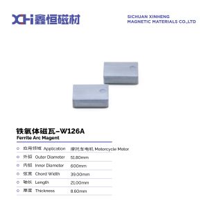 Cheap Ferrite Strontium Powder Pressed Permanent Magnet Ferrite For Motorcycle Motor W1126A for sale