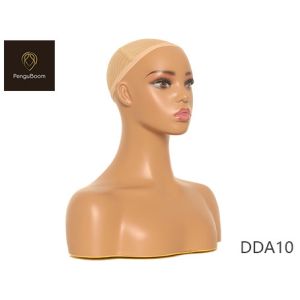 Vivid Gorgeous Eyes Wig Display Head Makeup Mannequin With Shoulders