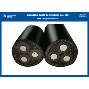 3 core Aluminum Medium Voltage Power Cables 11kv STA Armored Power Cable 3x95mm2