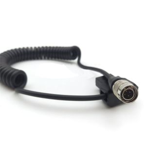 Spring Type Dtap To Hirose 4 Pin Cable , Sound Devices Cable For Zoom F8