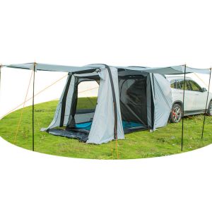 149.6*70.8*70.8Inch Grey Waterproof PU2000MM Coated Polyeseter 210D Spacious SUV Air Camping Tent With UV Protection