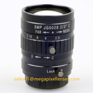 2/3" 50mm F2.8 5Megapixel Manual IRIS Low Distortion C Mount ITS Lens, 50mm