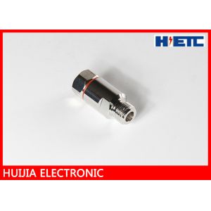 China RF N Straight Female Aerial Cable Connector With Brass Body Nickel / Silver Plated on sale