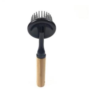 China Rubber Bristles Bamboo Handle Wooden Dishwashing Brush Grease Removal on sale