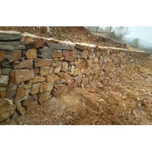 Multicolor Slate Retaining Wall Stone,Rusty Slate Garden Stone,Random Rustic