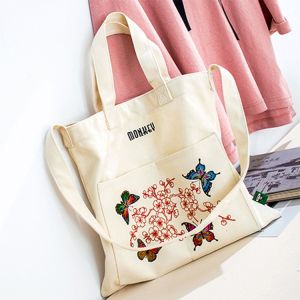 Canvas shoulder bag 2018 Korean version of new personalized shopping bag fashion