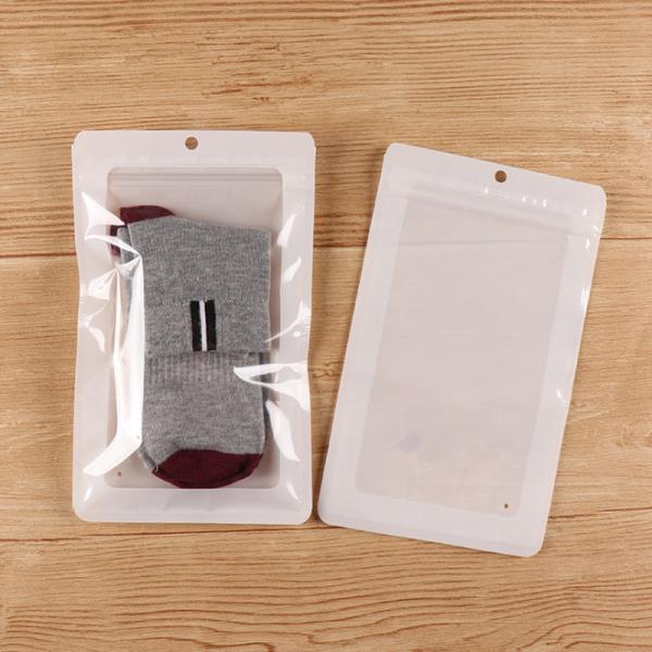 OPP CPP White Clear Resealable Zipper Plastic Pouches for Makeup tools/Electronis etc Packing