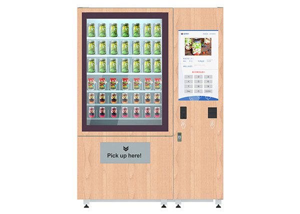 Advanced health salad vending machine with lift system and remote control