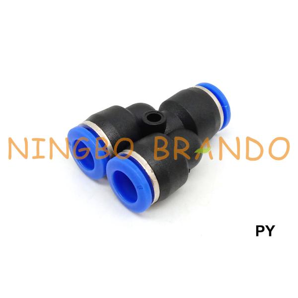 Quality Y Shape Push To Connect Plastic Pneumatic Hose Fitting 4mm 6mm 8mm 10mm 12mm wholesale