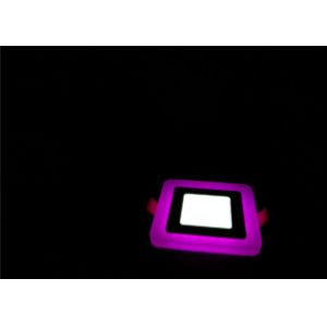 Recessed Square Led Panel Light , Ultra Thin Double Color 6 Watt Slim Led Panel