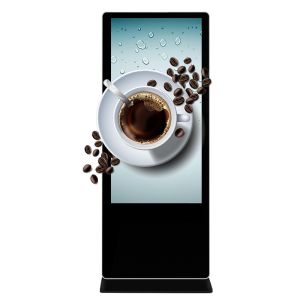 49" Free Standing Digital Signage , 3D Digital Advertising Kiosk 4k Resolution