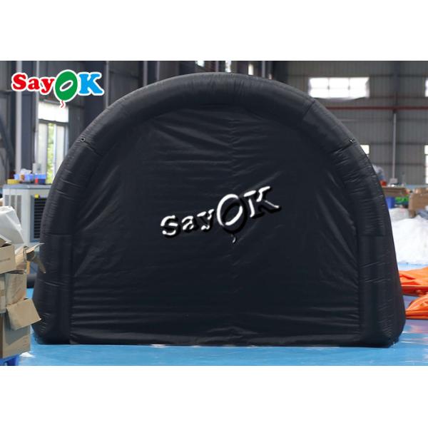 Air Inflatable Tent ROHS 7.3m 24ft Black Inflatable Channel Tent With Door