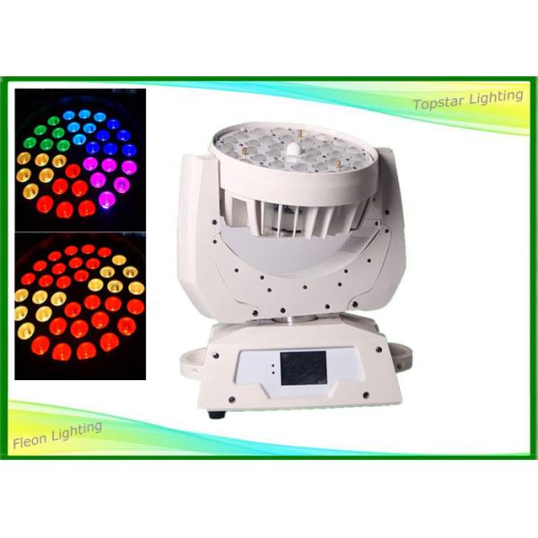White Body Zoom Led Wash Moving Head RGBWA , Led Disco Lights With LCD Screen