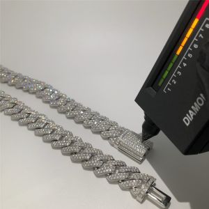 Miami Moissanite Cuban Chain Luxury Rapper Vvs Moissanite Cuban Link Bracelet