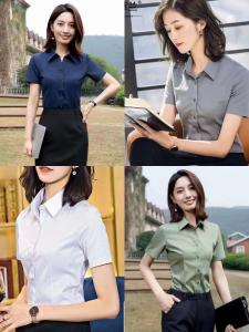 China Lady Fashion Polo Shirts Long Short Sleeve Regular Shirts Formal Dress Kcs3 on sale