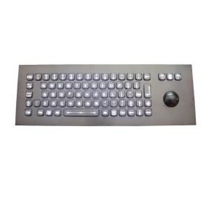 Cheap 74 Keys Rugged Backlit Usb Keyboard With Optical Trackball Top Panel Mount Solution for sale