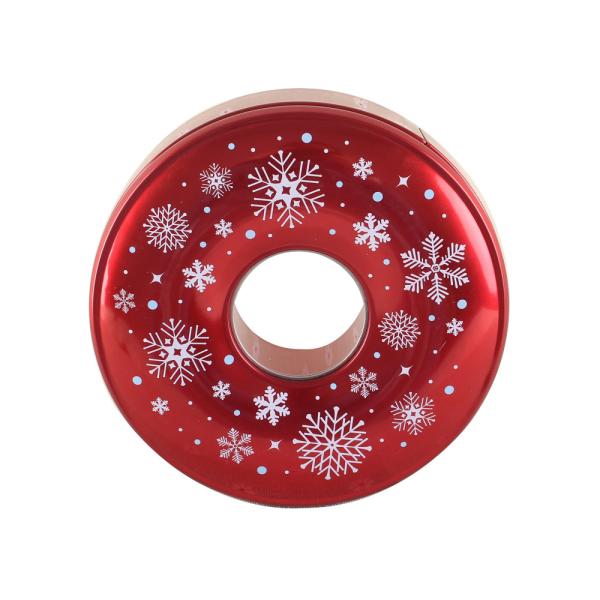 Ring Shaped Tin Boxes for Sale Donut Metal Tin Containers for Holidays Candy Storage Cans