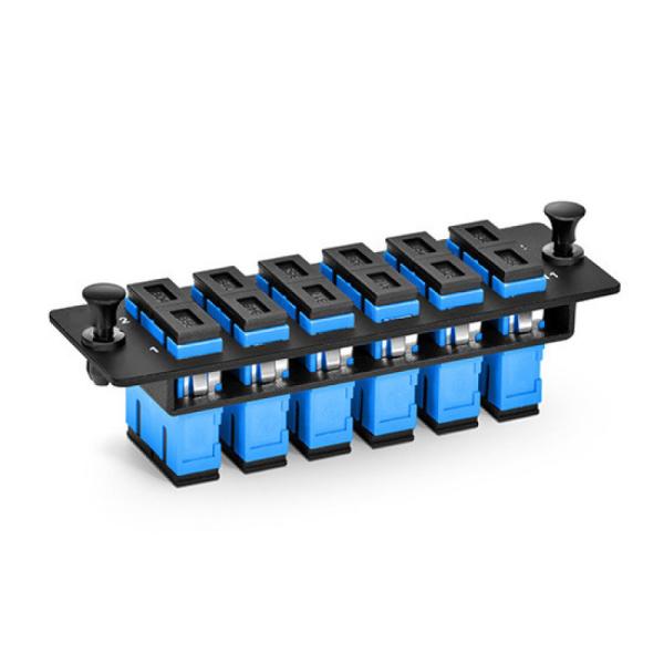 P6SCU2XSMF 6 SC/PC Duplex Adapter Panel 12 Fibers OS2 Single Mode Enclosures &