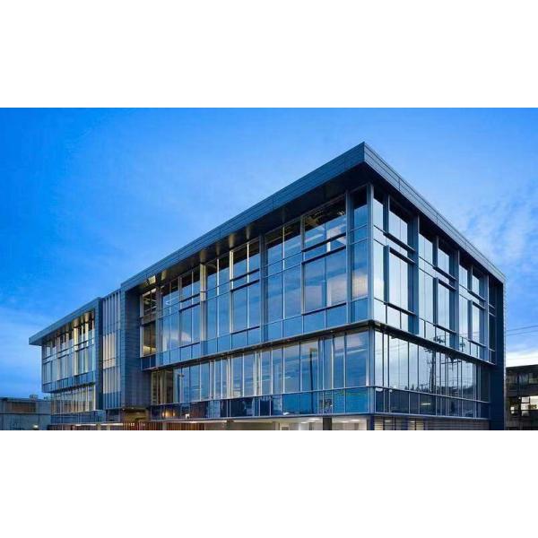 Quality Sleek Glass Curtain Wall Panels Energy Saving and Soundproofing Custom Aluminum Colors wholesale