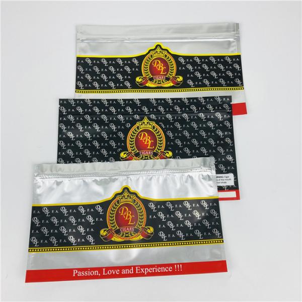 Plastic Cigar Humidity Bags Custom Printed Cigar Packaging Bag With Hydrating Layer smoke cigar leaf pouches